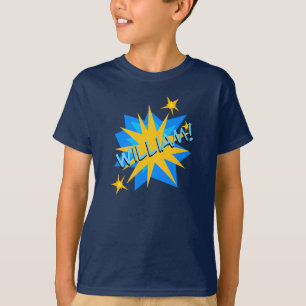 Camiseta Nombre personalizado Superhéroe Boy