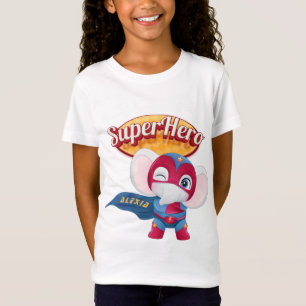Camiseta 🦸 ‍ ♀️ nombre personalizado Superhéroe e
