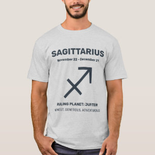 Camiseta Nombre personalizado / Texto Rótulo zodiaco Sagitt