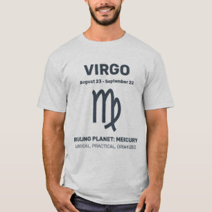 Camiseta Nombre personalizado / Texto Rótulo zodiaco Virgo