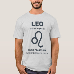 Camiseta Nombre personalizado / Texto Zodiac Rótulo Leo