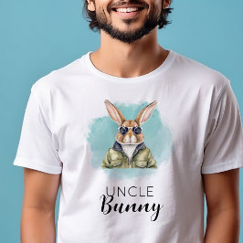 Camiseta Nombre personalizado Tío Bunny Grupo familiar coin