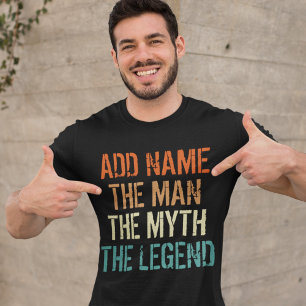 Camiseta Nombre Personalizado Vintage La Leyenda Del Mito D