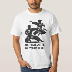 Camiseta Nombre personalizado y artes marciales de texto