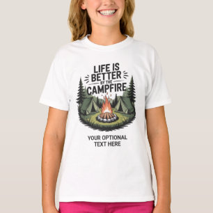 Camiseta Nombre personalizado y camping de texto