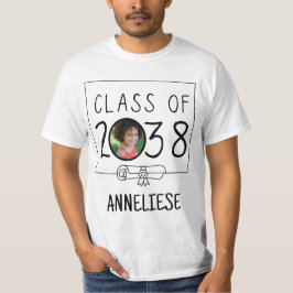 Camiseta Nombre personalizado y clase fotográfica de 2038 k