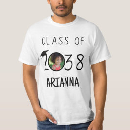 Camiseta Nombre personalizado y clase fotográfica de 2038 k