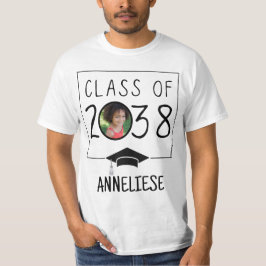 Camiseta Nombre personalizado y clase fotográfica de 2038 k