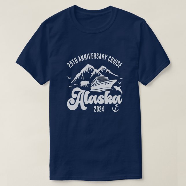 Camiseta Nombre personalizado y crucero Alaska anual (Diseño del anverso)