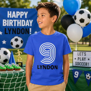 Camiseta Nombre personalizado y edad Cumpleaños deportivo