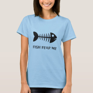 Camiseta Nombre personalizado y pescado de texto