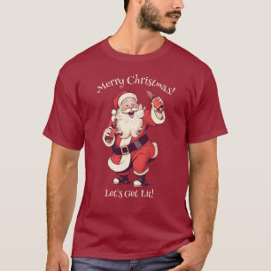Camiseta Nombre personalizado y texto divertidos Santa borr