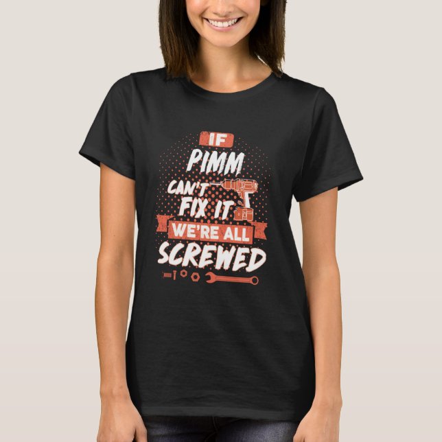 Camiseta Nombre PIMM, escudo de nombre de familia PIMM (Anverso)