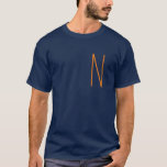 Camiseta Nombre propio monogramado inicial<br><div class="desc">No hay necesidad de confusión. Un diseño sencillo,  sencillo e innovador. Este eres tú.</div>