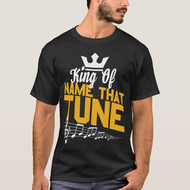 Camiseta Nombre Que Tune Trivia Noche Funny King (Anverso)