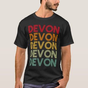 Camiseta Nombre retro devon Humor apodo