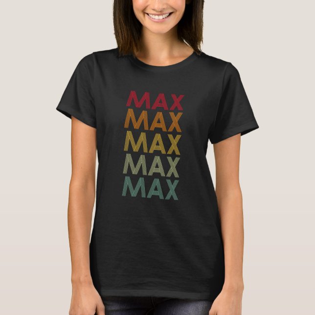 Camiseta Nombre retro máx. Humor apodo (Anverso)