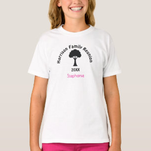Camiseta Nombre, Reunión Familiar Niños-Jóvenes XS-XL Blanc