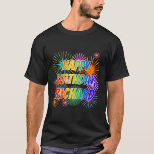 Camiseta Nombre "RICHARD", Diversión "FELIZ CUMPLEAÑOS"