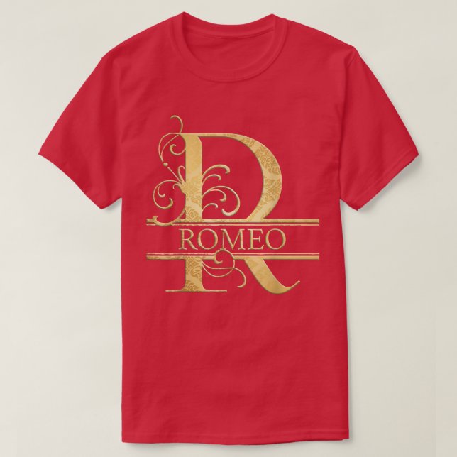 Camiseta Nombre Romeo  (Diseño del anverso)