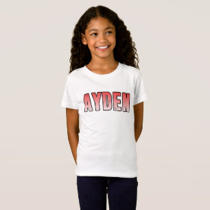 Camiseta Nombre rosa ayden
