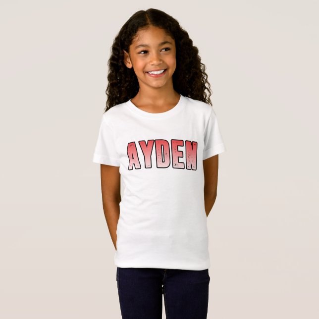 Camiseta Nombre rosa ayden (Anverso completo)