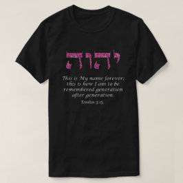 Camiseta Nombre sagrado de Dios, soy Purpurina rosado