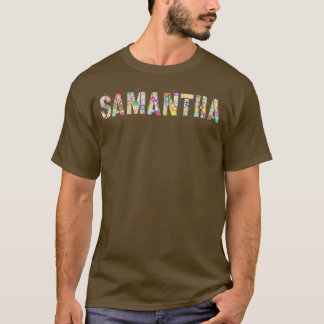 Camiseta Nombre SAMANTHA Chica de flores Personalizado Flow