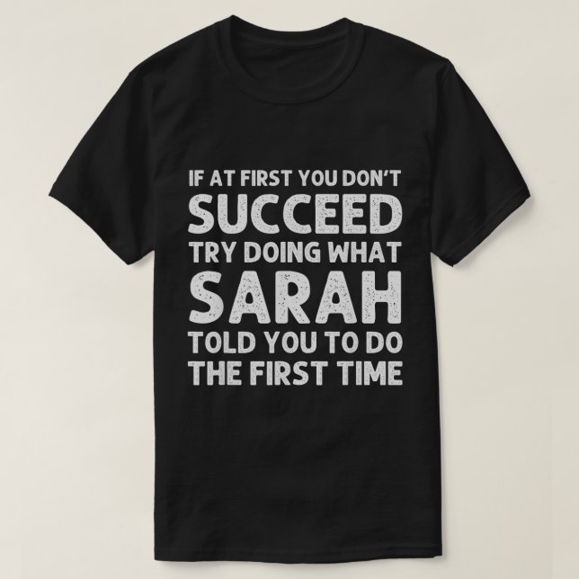 Camiseta Nombre SARAH Navidades divertidos de cumpleaños pe (Diseño del anverso)