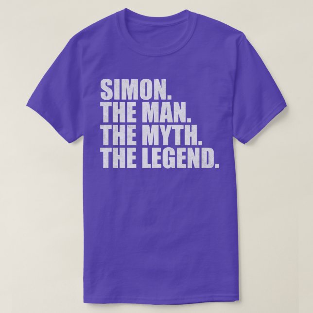Camiseta Nombre Simon Nombre Simón nombre dado nombre (Diseño del anverso)