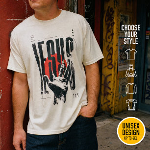 Camiseta Nombre sobre todo nombre Jesús grunge moda urbana 