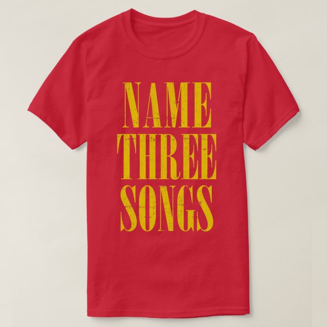 Camiseta Nombre Tres canciones Grunge Meme Mashup (Diseño del anverso)