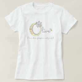 Camiseta Nombre verde oliva de los chicas y significar la