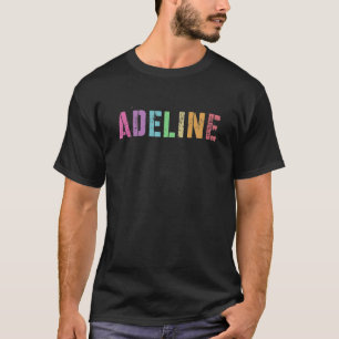 Camiseta Nombre Vintage Chica ADELINE Estrella De Rock Herm