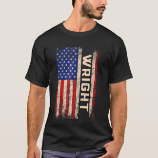 Camiseta Nombre Wright Apellit Shirt Wright Nombre American