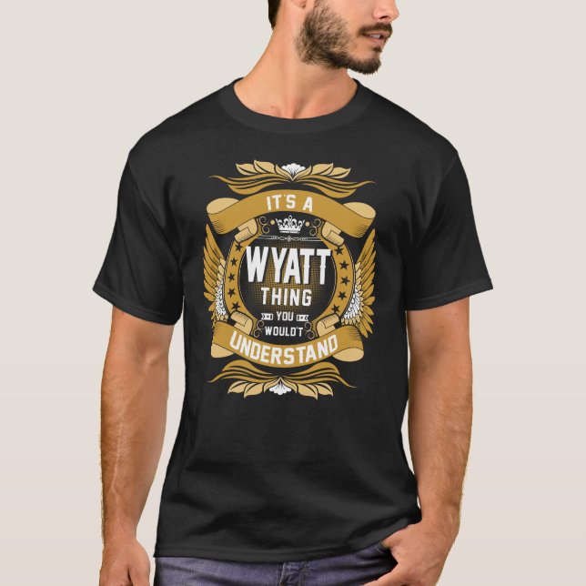 Camiseta Nombre WYATT, escudo de nombre de familia WYATT (Anverso)