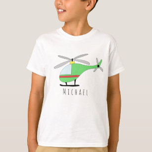 Camiseta Nombre y avión Guay de helicóptero de un niño pers