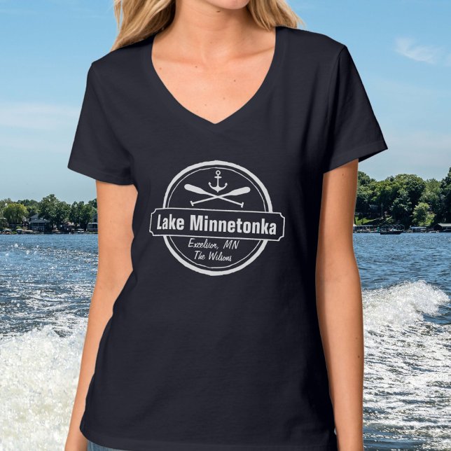 Camiseta Nombre y ciudad ancla del lago Minnetonka Minnesot (Subido por el creador)