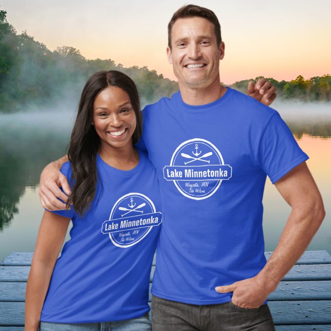 Camiseta Nombre y ciudad ancla del lago Minnetonka Minnesot (Subido por el creador)