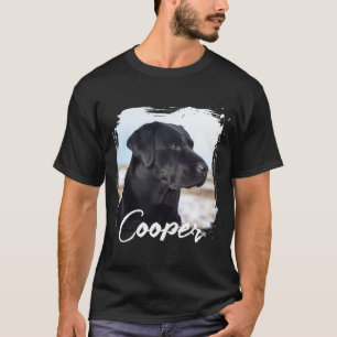 Camiseta Nombre y foto de mascota con tipografía moderna si