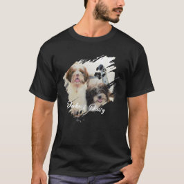 Camiseta Nombre y foto de mascota con tipografía moderna y