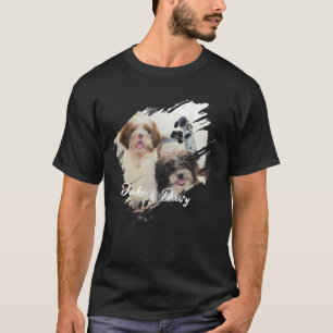 Camiseta Nombre y foto de mascota con tipografía moderna y