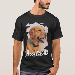Camiseta Nombre y foto de tipografía moderna simple y genia