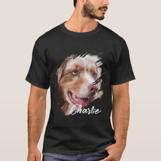 Camiseta Nombre y foto personalizados modernos y sencillos