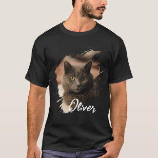 Camiseta Nombre y foto personalizados modernos y sencillos