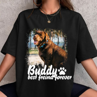 Camiseta Nombre y foto personalizados modernos y simples pa
