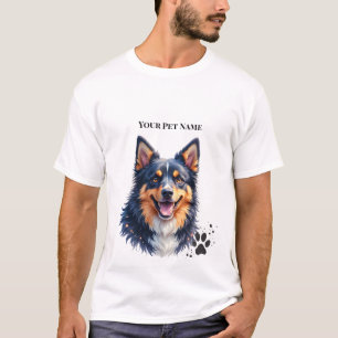 Camiseta Nombre y foto simples y modernos de la mascota con