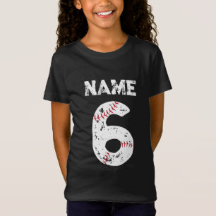 Camiseta Nombre y número 6 equipo de béisbol