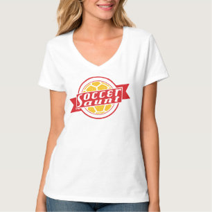 Camiseta Nombre y número de la tía de fútbol Volver a impri