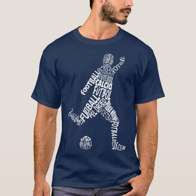 Camiseta Nombre y número de vuelta Imprimir idiomas de fútb (Anverso)